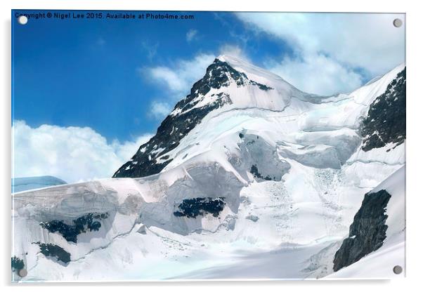 Swiss Alps Acrylic by Nigel Lee