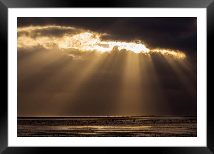 Lights over north sea Framed Mounted Print by Thomas Schaeffer