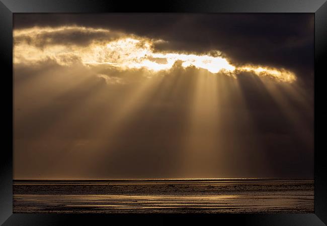Lights over north sea Framed Print by Thomas Schaeffer