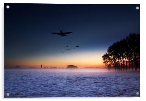 Squadron Gets Airborne Acrylic by J Biggadike