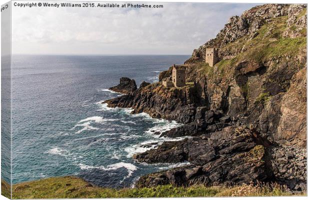 Botallack Mine  Canvas Print by Wendy Williams CPAGB