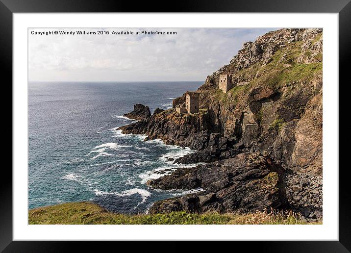 Botallack Mine  Framed Mounted Print by Wendy Williams CPAGB