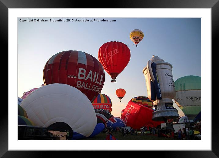  Bristol International Balloon Fiesta 2014 Framed Mounted Print by Graham Bloomfield