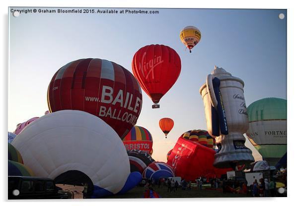  Bristol International Balloon Fiesta 2014 Acrylic by Graham Bloomfield