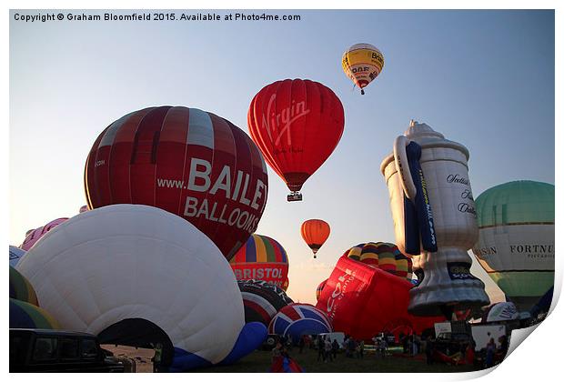  Bristol International Balloon Fiesta 2014 Print by Graham Bloomfield