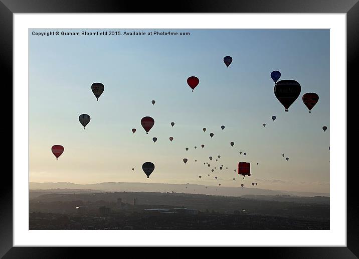  Bristol Sky Full of Balloons Framed Mounted Print by Graham Bloomfield