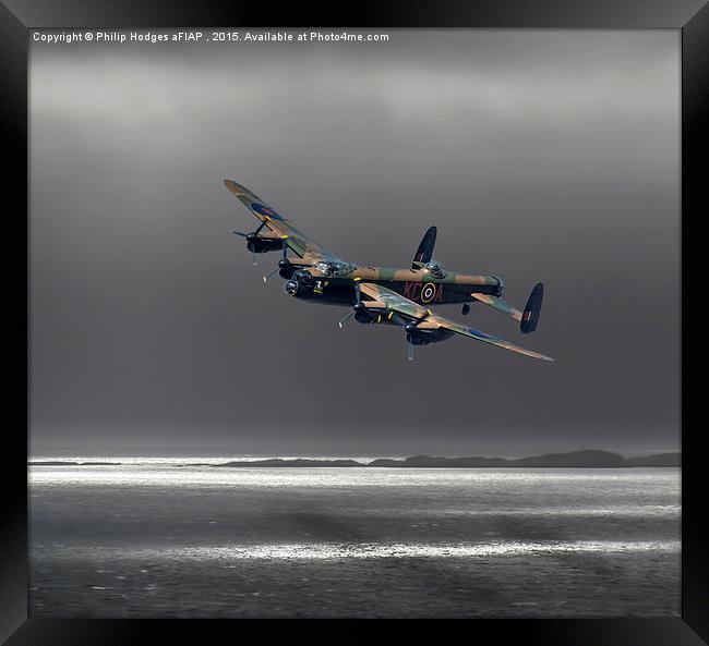  Lancaster over The Sound of Sleet Framed Print by Philip Hodges aFIAP ,