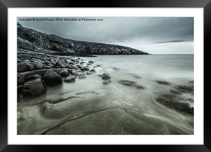 Cullernose Point Framed Mounted Print by David Pringle