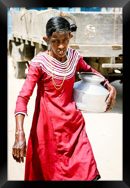 Giraavaru Lady Framed Print by Hassan Najmy