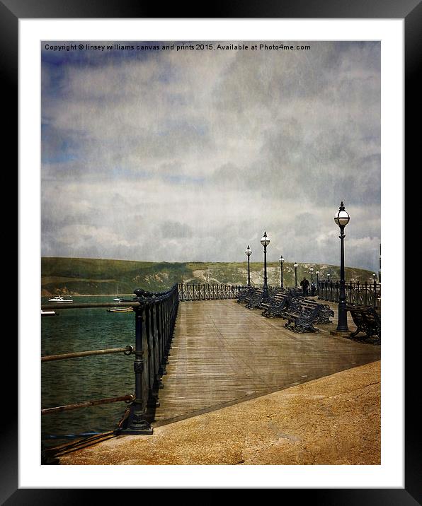  Textures On Swanage Pier Framed Mounted Print by Linsey Williams