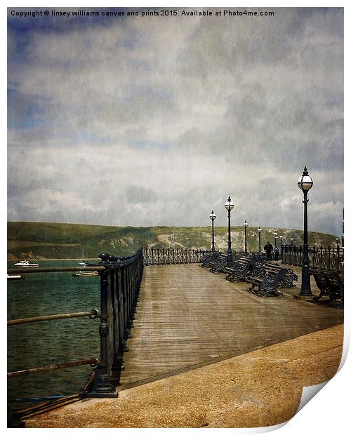  Textures On Swanage Pier Print by Linsey Williams