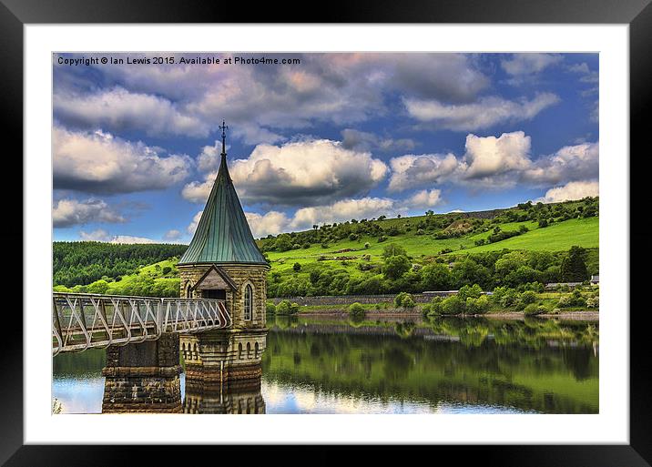  Pontsticill Reservoir Tower Framed Mounted Print by Ian Lewis