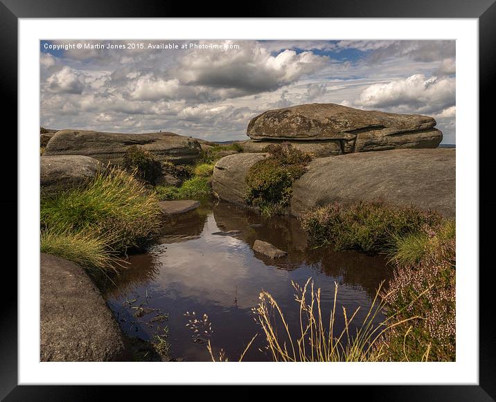  The pools of Stanage Edge Framed Mounted Print by K7 Photography
