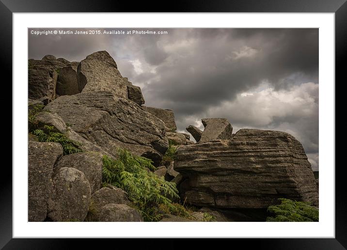  Brooding Skys over Stanage Framed Mounted Print by K7 Photography
