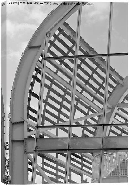 Cricket Stadium Architecture Black And White Canvas Print by Terri Waters