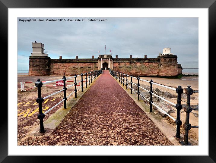  Fort Perch Rock. Framed Mounted Print by Lilian Marshall