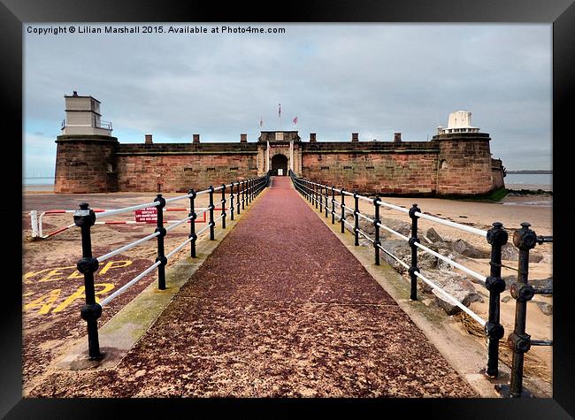 Fort Perch Rock. Framed Print by Lilian Marshall