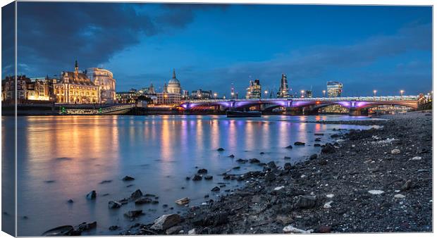  London Skyline showing BlackFriars Bridge Canvas Print by Colin Evans