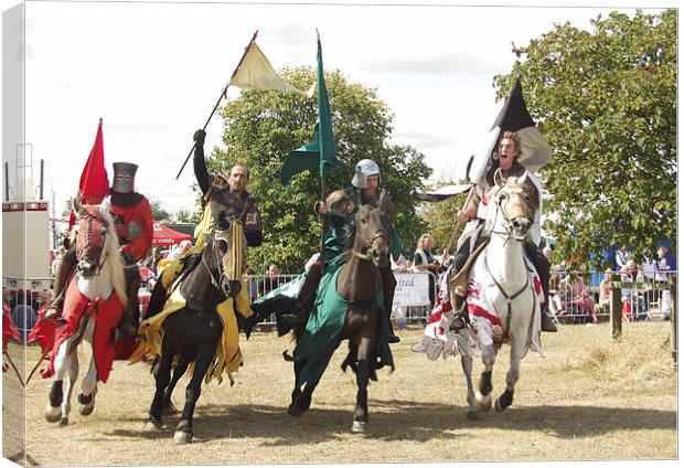  Jousting Knights of old Canvas Print by Marie Castagnoli