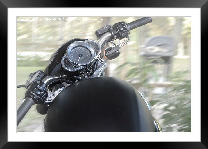  Motorcycle Framed Mounted Print by Judy Hall-Folde
