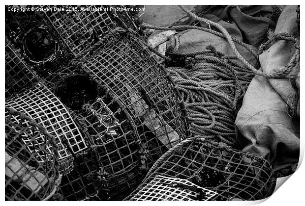  Fishing paraphernalia Cascais  Print by Steven Dale