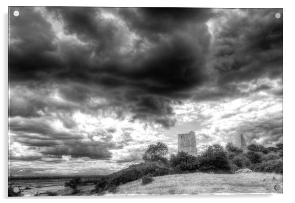 Storm Over The Castle Acrylic by David Pyatt