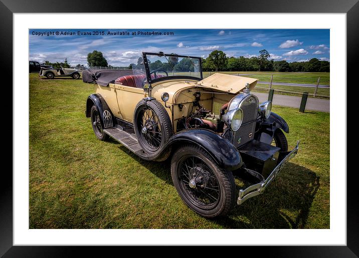 1928 Ford Model A  Framed Mounted Print by Adrian Evans