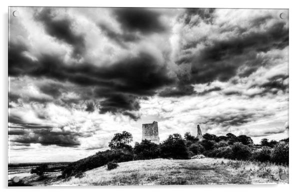 Storm Over The Castle Acrylic by David Pyatt