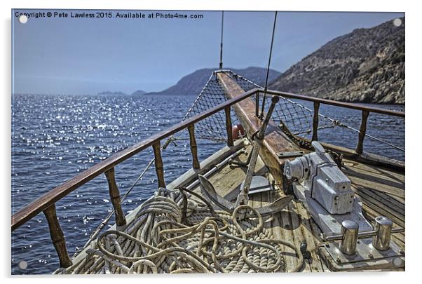  On the Med Kalkan Turkey Acrylic by Pete Lawless