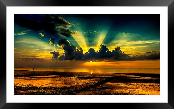  Heacham Beach Sunset Framed Mounted Print by Alan Simpson
