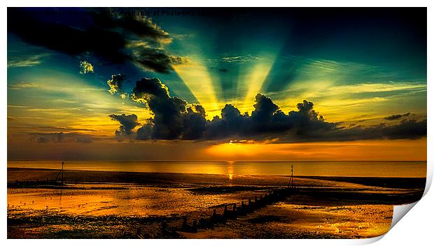  Heacham Beach Sunset Print by Alan Simpson