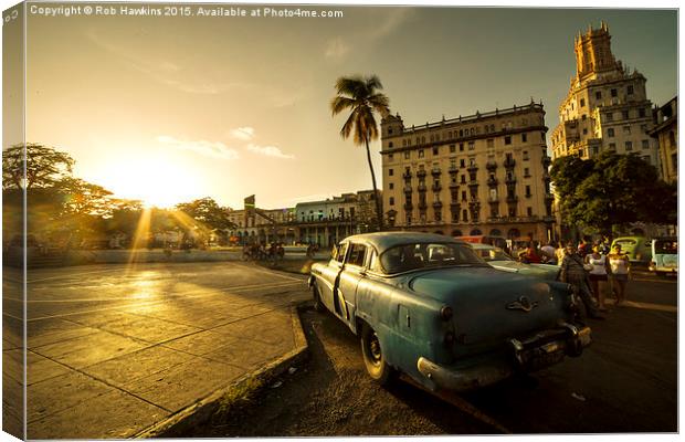  Habana Sunset  Canvas Print by Rob Hawkins