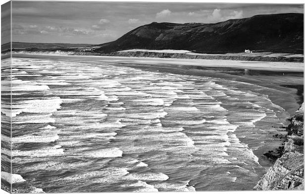  Rhossili bay Canvas Print by Rory Trappe