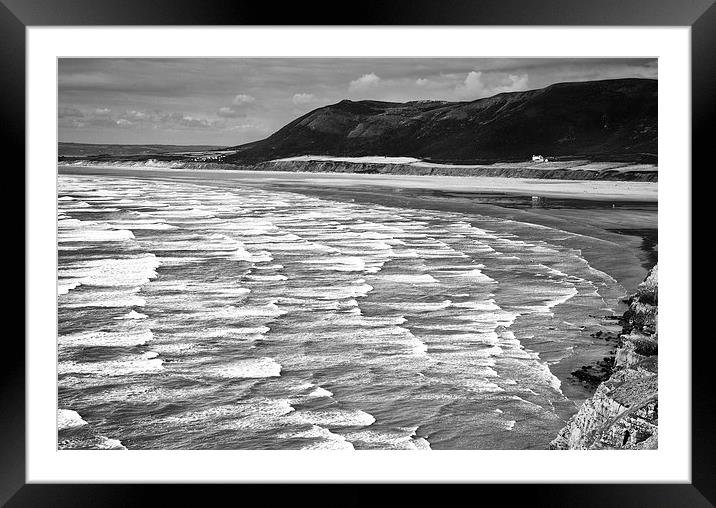  Rhossili bay Framed Mounted Print by Rory Trappe