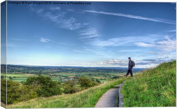  View from the Tor Canvas Print by Nigel Bangert