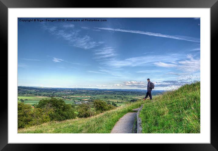  View from the Tor Framed Mounted Print by Nigel Bangert