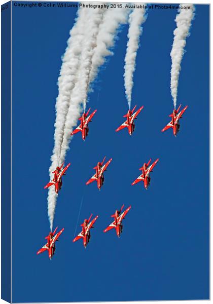  The Red Arrows RIAT 2015 12 Canvas Print by Colin Williams Photography