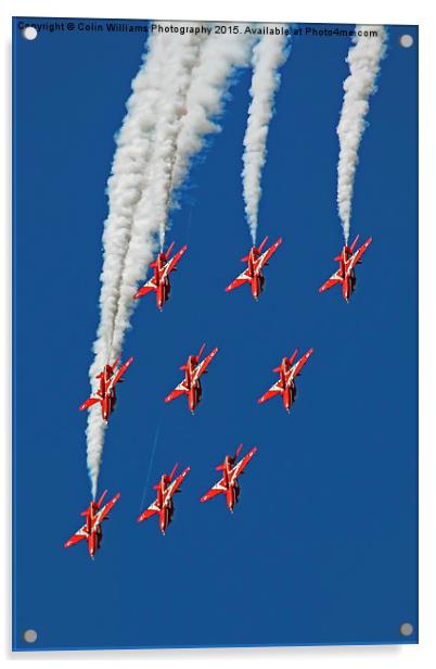  The Red Arrows RIAT 2015 12 Acrylic by Colin Williams Photography
