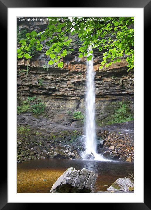   Hardraw Force waterfall.  Framed Mounted Print by Thanet Photos