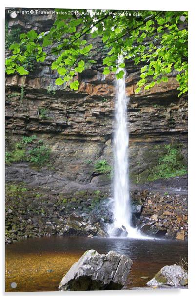   Hardraw Force waterfall.  Acrylic by Thanet Photos
