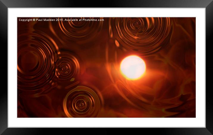 Sunsets and raindrops Framed Mounted Print by Paul Madden