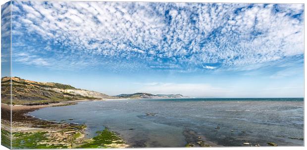 Charmouth and Golden Cap. Canvas Print by Mark Godden