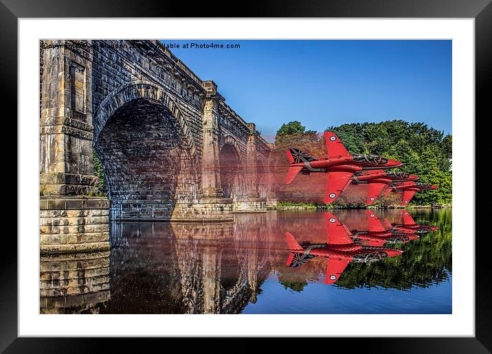 Red Arrows through the aqueduct Framed Mounted Print by Paul Madden