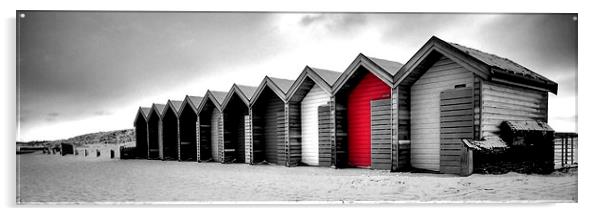  Beach Huts Blyth Acrylic by Alexander Perry