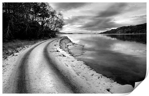 A Drive By The Loch Print by Jim kernan