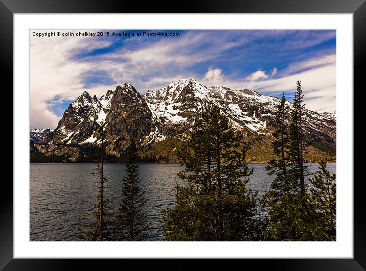  Jenny Lake - Grand Teton National Park Framed Mounted Print by colin chalkley