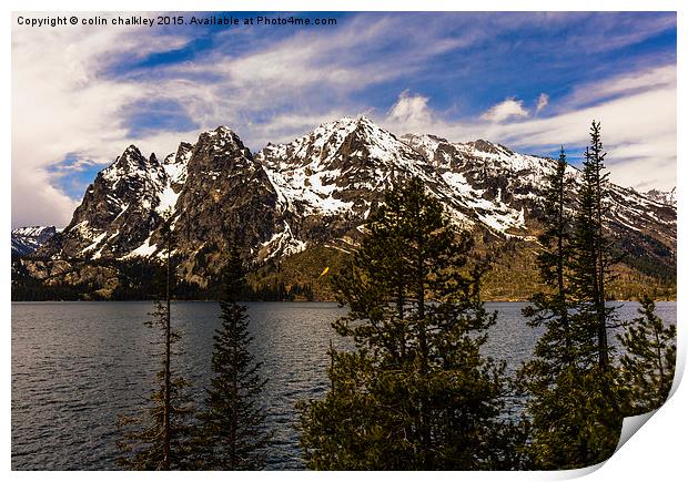  Jenny Lake - Grand Teton National Park Print by colin chalkley