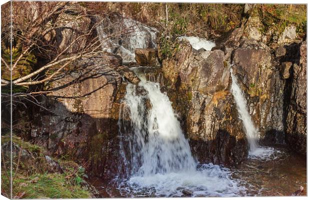 Beautifull Waterfall at Stickle Ghyll Canvas Print by Ian Duffield