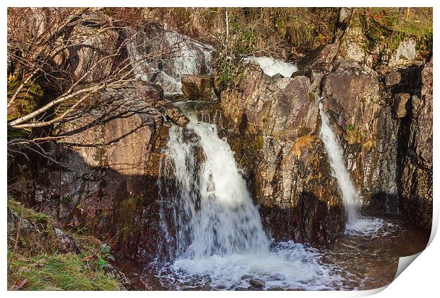  Waterfall at Stickle Ghyll Print by Ian Duffield