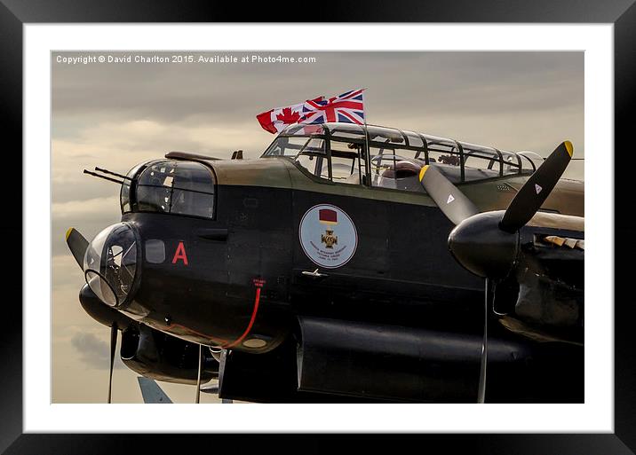  Mynarski Lancaster Bomber  Framed Mounted Print by David Charlton